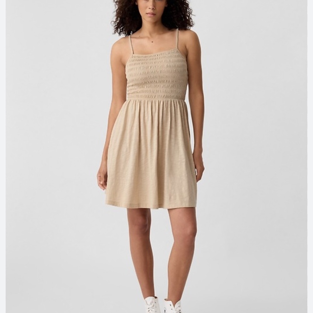 GAP Tan Smocked Very Cute Dress